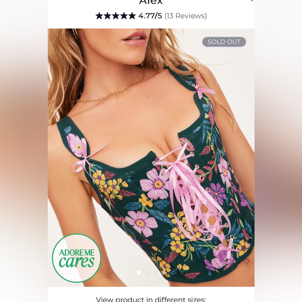 NWT ADORE ME ALEX CORSET